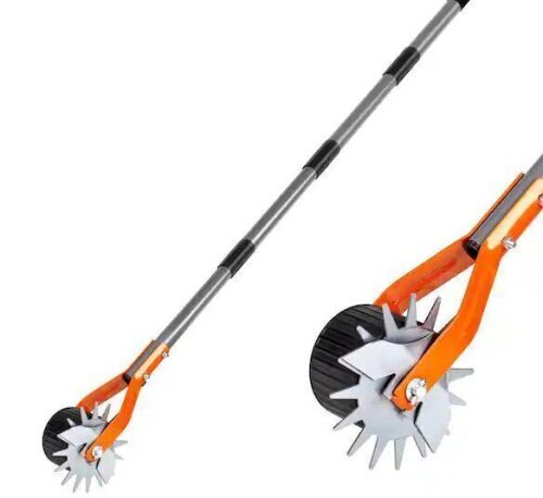 WaLensee 61 in. Wheel Rotary Edger, Sidewalk Manual Lawn Edger with Cushion Grip
