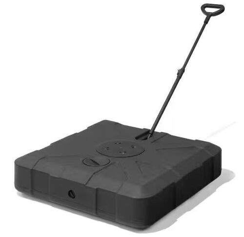 Pellebant 350 lbs. Heavy-Duty Patio Cantilever Umbrella Base with 4-Wheels and Pull Rod in Black, Sand/Water Filled