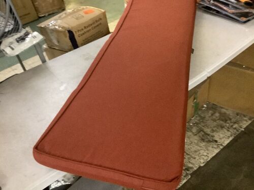 Classic Accessories Montlake 59 in. W x 18 in. D x 3 in. Thick Heather Henna Red Rectangular Outdoor Bench Cushion
