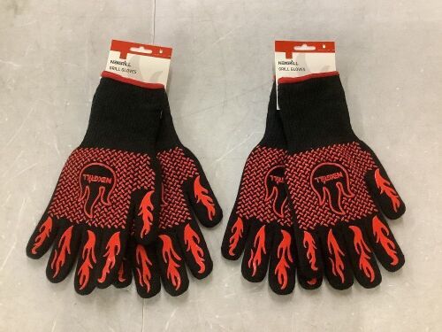 Lot of (2) Nexgrill Heat Resistant Grilling Gloves with Silicone Grip