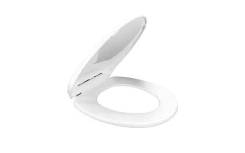 Lot of (2) Glacier Bay Round Slow Close Closed Toilet Seat in White