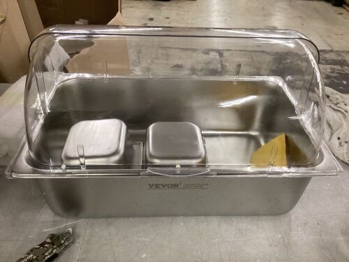 6-Pan Stainless Steel Food Serving Buffet Condiment Display Container