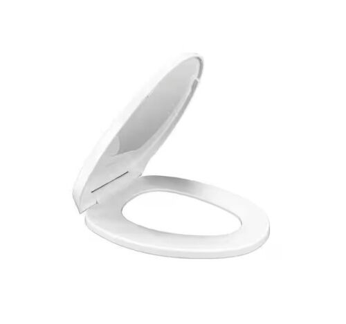Glacier Bay Elongated Slow Close Closed Toilet Seat in White