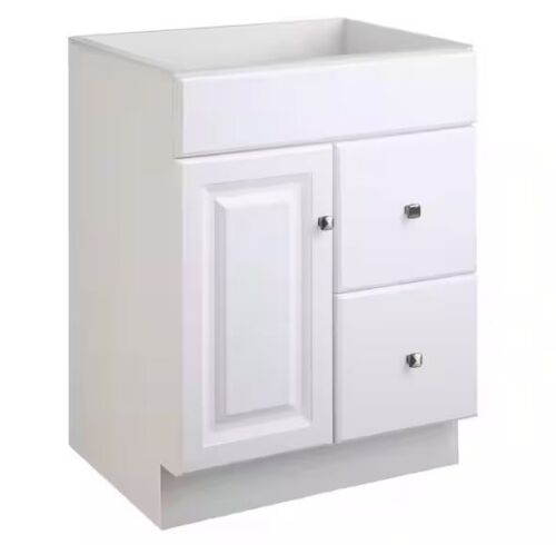 Design House Wyndham 24 in. W x 18 in. D Unassembled Bath Vanity Cabinet Only in White Semi-Gloss
