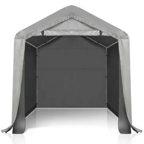 8x12 Foot Heavy-Duty Portable Garage with Zippered Door
