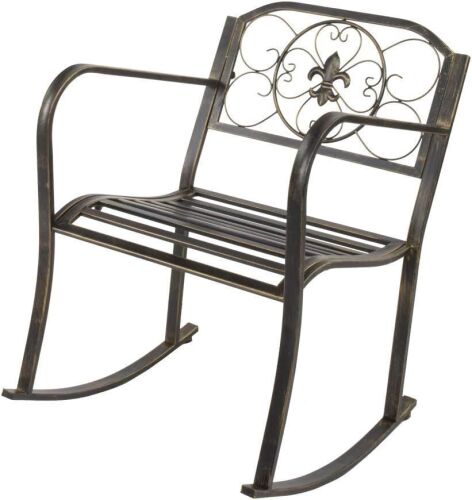 Wrought Cast Iron Patio Rocking Chair