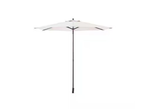 StyleWell 7.5 ft. Steel Push-Up Market Patio Umbrella in Putty Beige
