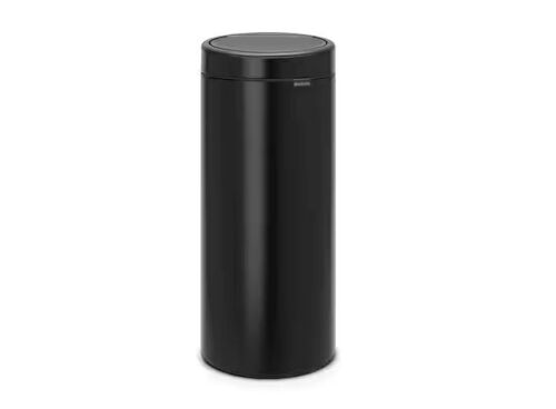 Brabantia 8 Gal. Touch Top Trash Can in Matte Black