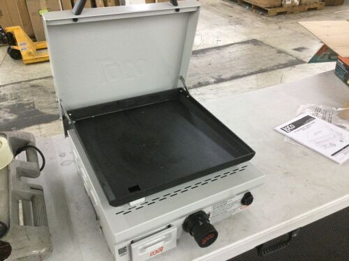LOCO 16 in. 1-Burner Portable Tabletop Classic Propane SmartTemp Flat Top Grill/Griddle in Chalk Finish