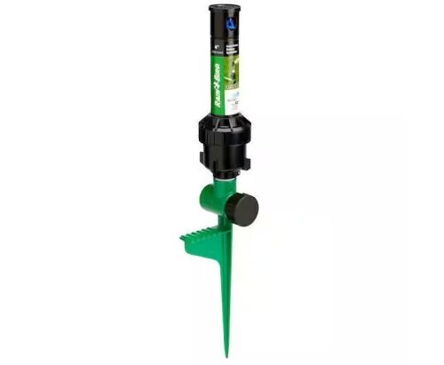 Rain Bird 3200 sq. ft. 32SA Gear Drive Rotor Sprinkler on a Spike w/Rain Curtain Technology, 40-360° Pattern, Adjustable 19-32 ft.