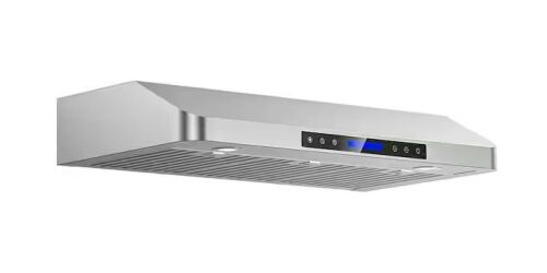 INATECK 42 in. 400 CFM Ducted Under Cabinet Range Hood with 3-Venting Options, Remote, Touch Control LCD in Stainless Steel
