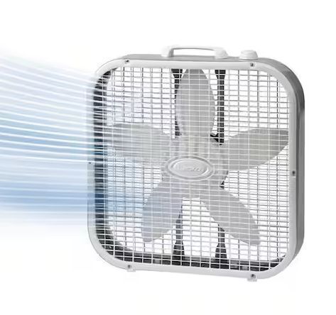 Lasko 20 in. 3 Speed Air Circulating Box Fan with Save Smart Technology, 1820 CFM and Carry Handle