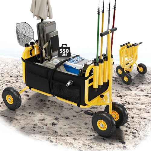 Bonnlo Beach Fishing Wagon Cart