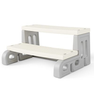 VINGLI Sturdy 2-Step Spa Ladder with Non-Slip Treads