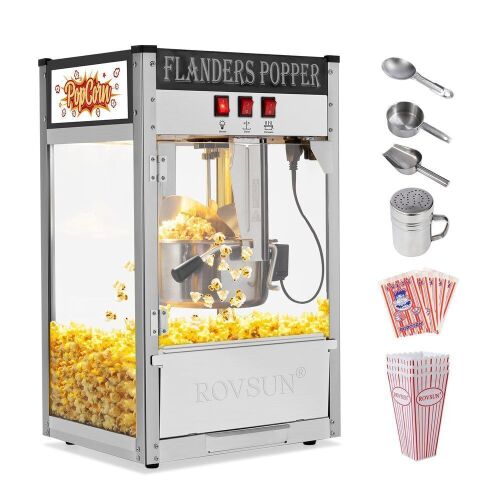 ROVSUN 10 oz Black Popcorn Machine Countertop