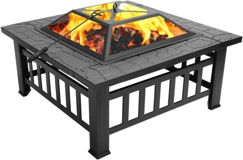 32" Square Metal Fire Pit