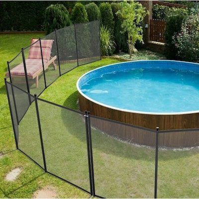 VINGLI 4-ft x 12-ft Black Easy-storaged Mesh Pool Fence