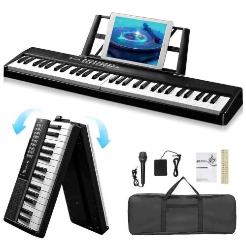 61-Key Folding Bluetooth Keyboard Piano for Beginners