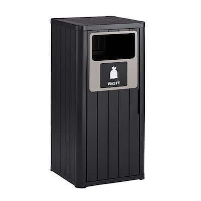 VINGLI 21 Gallon Outdoor Trash Can with Front Throw Opening