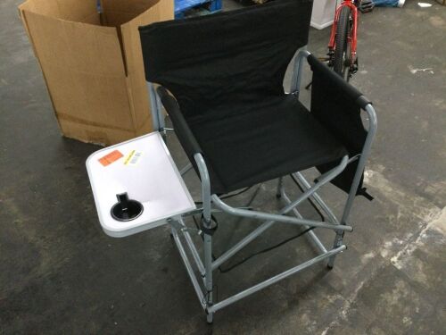 Black Cloth Iron Pipe Folding Director Chair