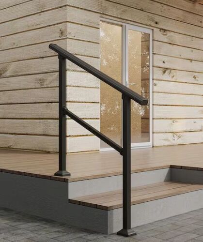 Boyel Living 3.34 ft. Metal Handrail for 0-3 Steps