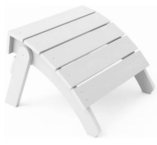 White Plastic Classic Outdoor Folding Adirondack Ottoman