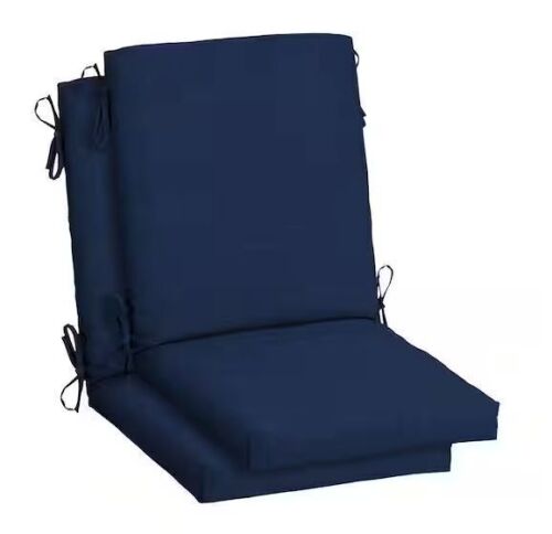 Lot of (4) ARDEN 20 in. x 20 in. Sapphire Blue Leala High Back Outdoor Dining Chair Cushion