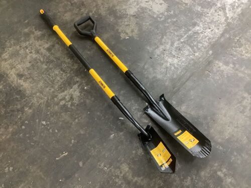 DEWALT 49 in. Fiberglass Handle Trenching Shovel & 32 in. Fiberglass D-Handle Drain Spade
