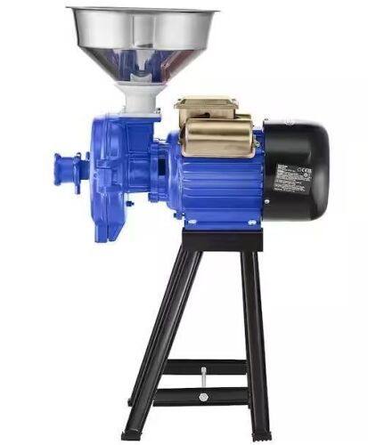 VEVOR 3000-Watt Electric Grain Mill Grinder, Commercial Spice and Corn Mill with Adjustable Thickness
