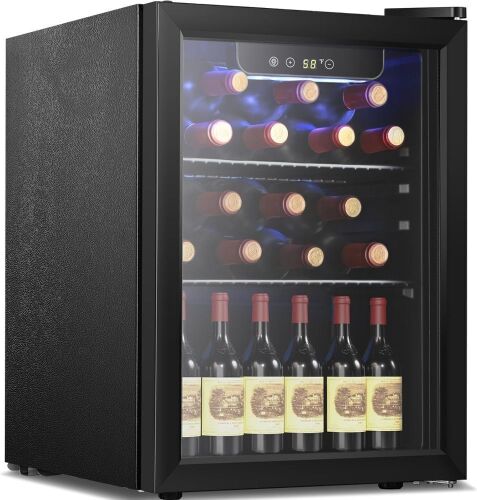 1.7 Cu.Ft. Wine Cooler, 16 Bottle 68 Can, Digital Temp Control, Blue LED