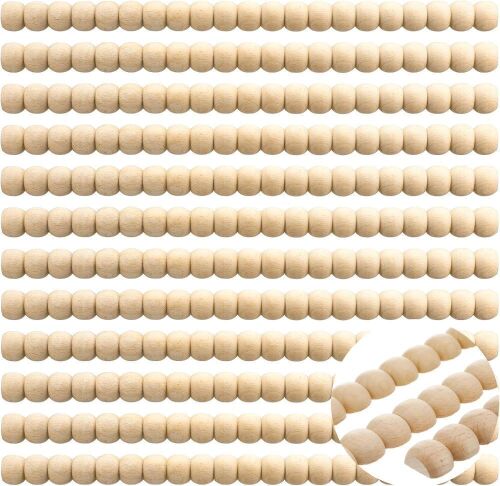 Lot of (5) 12 Pcs Decorative Beaded Wood Trim Molding 15.75 Inch