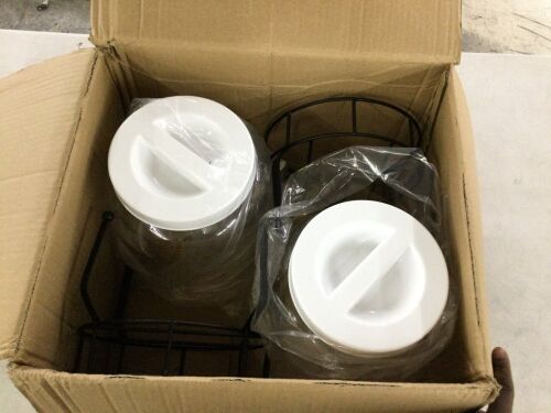 Plastic Drink Dispenser with Stand, 2 Pack