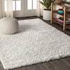 Mercer Shag Plush White 5 ft. x 8 ft. Area Rug