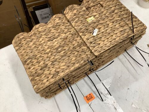 Set of 5 Collapsible Hyacinth Storage Baskets w/ Inserts - 10.5x10.5in NO BOX