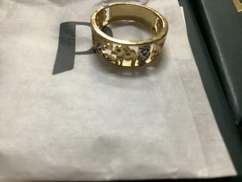 Gold Good Luck Charm Band Ring