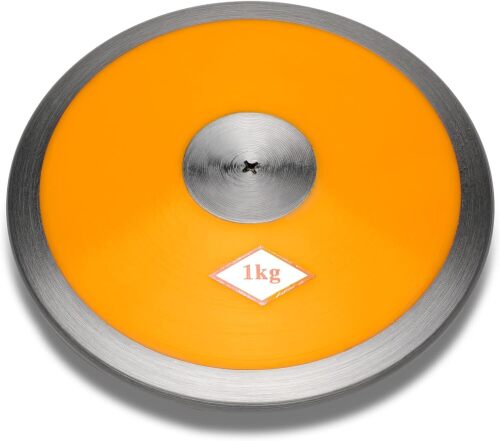 Nylon Discus 1kg, 1kg Discus Track and Field, Suitable for Beginners Girls Discus 1kg 68% Rim Weight, 1 kg Discuses for Sports, Competition & Practice Track Discus, Robust Steel Edge Rims 1K Discuss
