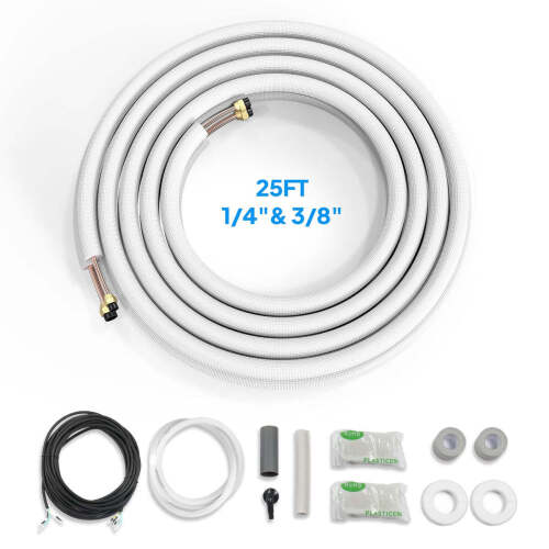 ROVSUN 25Ft 1/4" & 3/8" Copper Tubing Kit with Nuts