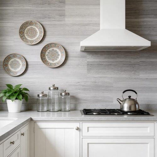 Vinyl Wall Panels Peel and Stick Backsplash Tiles 24.4x12.2 Inches Easy Wall Planks Shiplap for Bathroom Kitchen Bedroom Interior Wall Decor (12 pcs/24.8 Sq Ft/Box)