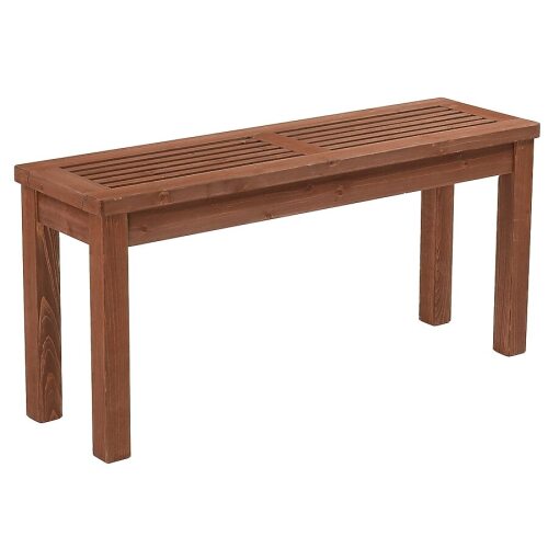 VINGLI 40-in W Outdoor Wooden Bench/Backless Garden Bench for Deck Patio Entryway Rustic