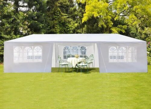 10'X30' Canopy Wedding Party Tent Gazebo Pavilion With White 7 Walls for Parties, Weddings, BBQ, Camping