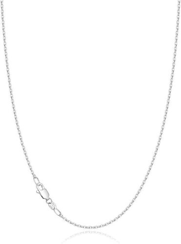 Jewlpire 18k Gold Plated 925 Sterling Silver Chain Necklace for Women, 1.2mm Cable Chain Necklace Thin & Dainty & Sturdy Women's Chain Necklaces, 16 Inch