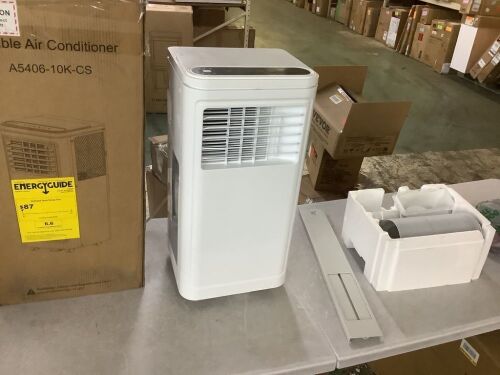 10,000 BTU (6,000 BTU DOE) 115-Volt Quiet 55 dB Portable Air Conditioner Dehumidifier and Remote to 300 sq. ft. White