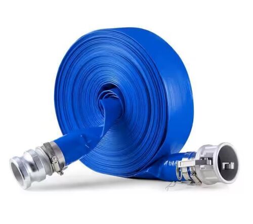 VEVOR PVC Backwash Hose 2 in x 100 ft. with Clamps Camlock Aluminum Fittings Fit Various Pumps