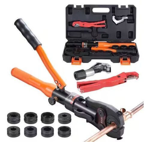 VEVOR Copper Pipe Crimping Tool, Hydraulic Driven Press Tool with 1/2 in.,3/4 in.,1 in. Jaws and 3/8 in.,1/2 in.,1 in. Jaws