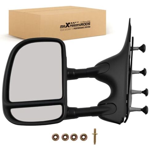 Left Manual Mirror for Ford E150/E250 2003-2014 Manual Black Textured