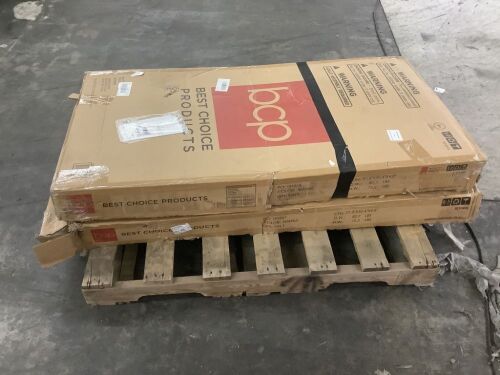 Lot of (2) Large Full-Size Foosball Table w/ 2 Balls, 2 Cup Holders, 54in - Uninspected
