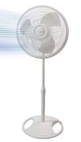 Lasko 16 in. 3 Speed Oscillating Pedestal Fan with Adjustable Height, Tillt Back Head and Easy Assembly