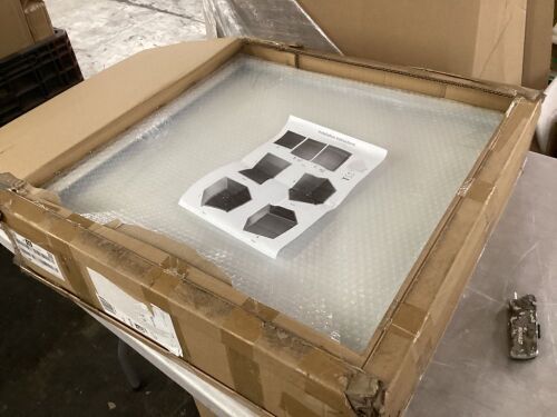 White Cube Metal Planter Box 24" - Loose Hardware