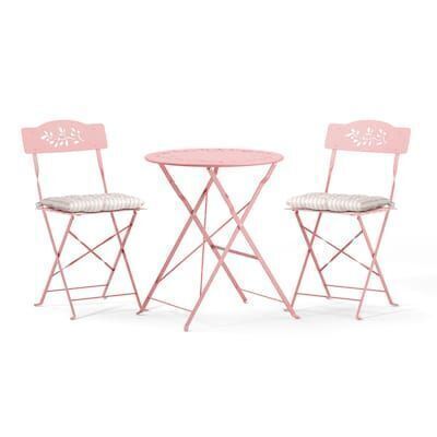 VINGLI 3-Piece Outdoor Folding Bistro Table and Chairs Set