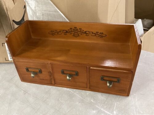 3 Drawer Vintage Style Desktop Organizer